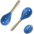 thumbnail image 1 of Lot de 2 maracas en Bois Colorés, instruments de percussion à Manivelle pour Adultes (instruments de Fête Rythmée).,A, 1 of 5