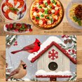 thumbnail image 2 of JOOCAR Winter Cardinals Birdhouse Linen Table Mats Set of 4 for Home Kitchen Table Decor 12x18 inch, 2 of 5