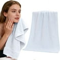 thumbnail image 2 of Cozival Cotton Hand Towels, 35X75Cm Pure Cotton Towel, Thickened Highly Absorbent Soft Face Hand Towel, Plain Color Quick-Dry Household Bath Towel, Absorbent Face Towels, Light Blue, 2 of 8