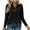 Black, variant on gbyLJF Women's Long Sleeve Collared Shirt Fall V Neck Button Down Business Tops Casual Work Basic Golf Tee