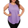 thumbnail image 5 of SWQZVT Womens Tops Summer Plus Size Tank Tops Casual Waffle Crewneck Sleeveless T Shirts Oversize Loose Tunic Tops, 5 of 8