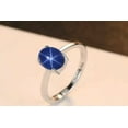 thumbnail image 2 of Star Sapphire Ring Sterling Silver 925 Blue Star Sapphire Ring Silver Lindy Star Ring, 2 of 2