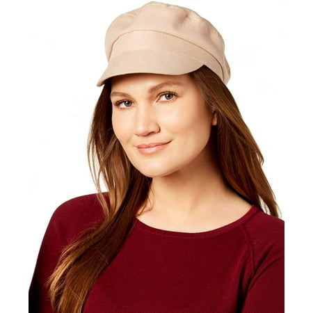 Nine West Women's Cotton Canvas Newsboy Cap (Khaki, One Size)