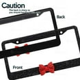 thumbnail image 5 of Zone Tech Shiny Bling Women License Plate Cover Frame - 2-Pack Crystal Black with Red Ribbon Bow Novelty/License Plate Frame with Mounting Screws, 5 of 7