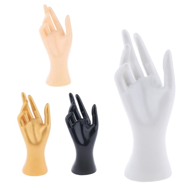 4 piezas. Modelo del maniquí, soporte de la joyería de las manos del maniquí para la exhibición relojes anillos de las pulser Hugo Rack de exhibición de joyería de maniquí