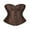 Brown, variant on Women's Plus Size Corset Bustier Overbust Top Satin Waist Cincher Lace up Boned Bustier Underbust Corset Retro Bustier Overbust