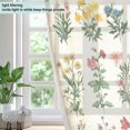 thumbnail image 4 of Yayeee Window Curtains Light Filtering 63"x42" Grommet Panel Pair Home Living Room Decor, Red Floral, 4 of 7