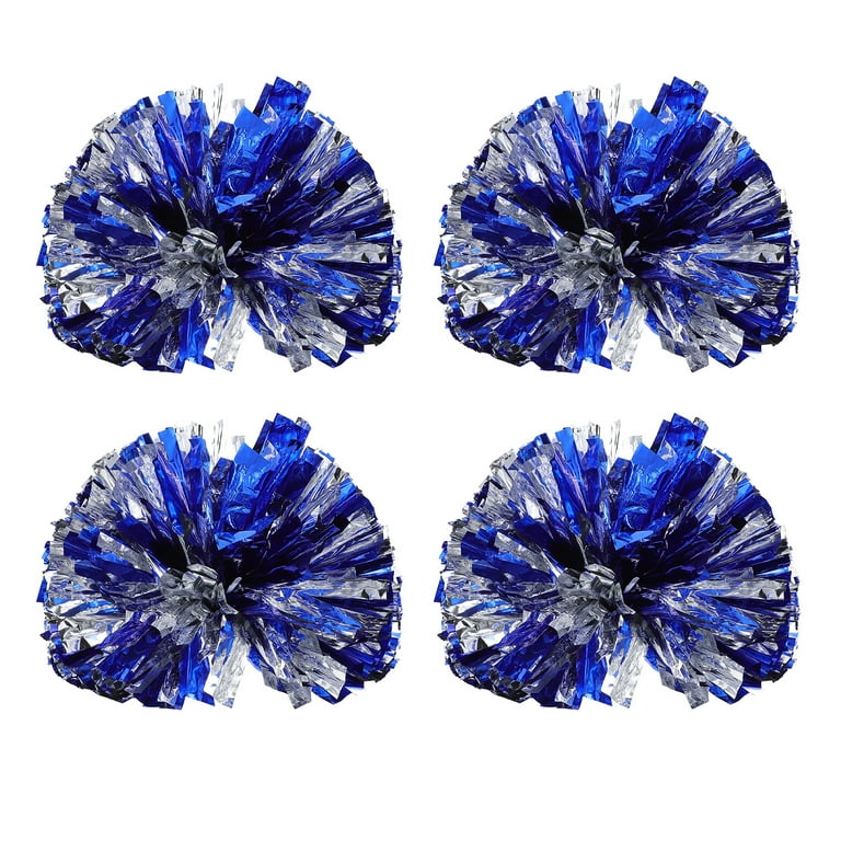Blue Tinsel Cheerleader Pom Poms Blue Tinsel Cheerleader Pom Poms