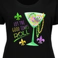 thumbnail image 4 of Inktastic Let the Good Times Roll Mardi Gras Goblet and Beads Women's Plus Size T-Shirt, 4 of 5