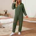 thumbnail image 1 of Timegard Plus Size Rompers for Women Fall Winter Fleece Fuzzy Hoodies Zipper Warm Jumpsuit Pajamas Sleepwear, 1 of 6