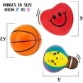 thumbnail image 5 of 24 Stress Balls - Bulk Stress Relief Toys Assortment - 2.5" Stress Balls, Smile Face, Globe, Sport Balls, Hearts and Stars for Treasure Box Classroom Prizes, Party Favors, Or Just Bec, 5 of 6