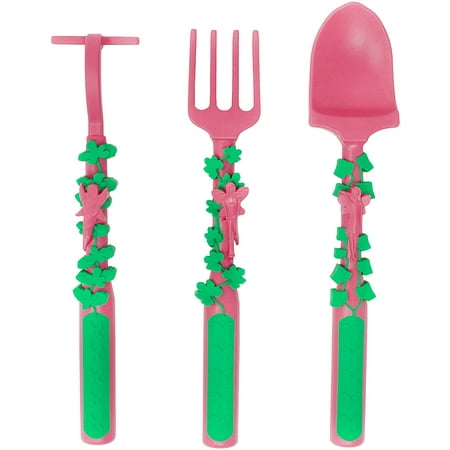 Constructive Eating Made in USA Garden Fairy Set of 3 Utensils for Toddlers, Infants, Babies and Kids - Made With Materials Tested for Safety