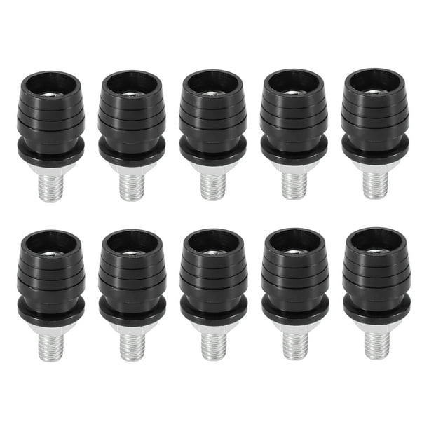 10 Piezas Universal Motocicleta Licencia Placa Marco M6 Pernos Tornillos Negro
