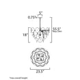 thumbnail image 3 of Maxim 12825WTNAB Isla 5 Light 24" Wide Waterfall Chandelier - Brass, 3 of 6
