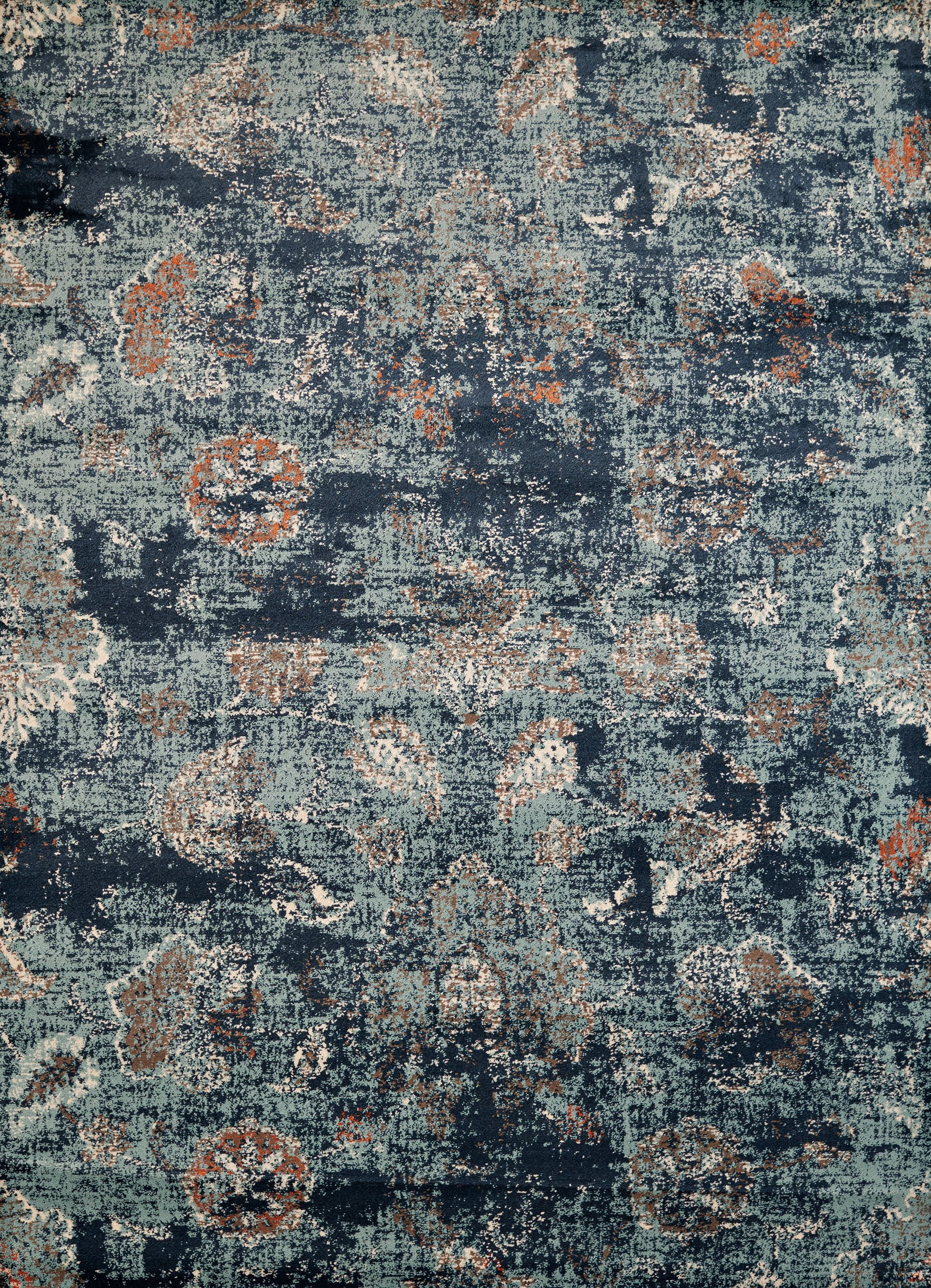 United Weavers Amarna Via Vicoasa Distressed Blue Woven Olefin Area Rug or Runner