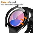 thumbnail image 5 of HOMEYA Case for Samsung Galaxy Watch 5 40mm,360°Protective Hard PC Bumper with Tempered Glass Screen Protector for Galaxy Watch 5 40mm,Black, 5 of 7