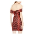 thumbnail image 2 of Crystal Doll Robe Moulante Imprimé Python pour Femmes, Rouge, Très Petit, 2 of 4