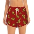 thumbnail image 3 of Uemuo Hohey Bee Golden Pattern Women's Athletic Shorts High Waisted Running Shorts with Liner Pockets Gym Elastic Workout Shorts-X-Large, 3 of 9