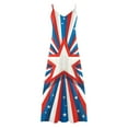 thumbnail image 5 of Hvot&aat 4th of July Dress for Women Stars Stripes Printed Independence Day Sleeveless Maxi Dress Casual Long Dresses, 5 of 6