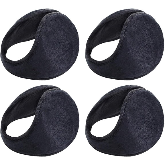 4-Pack Winter Fleece Ear Muffs for Men & Women, Warm Lightweight Earmuffs for Running, Cycling, Walking & Outdoor Activities, Secure Fit, Stay-On Design