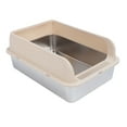 thumbnail image 1 of Stainless Steel Litter Box with Lid, Extra Large Cat Litter Box, Metal Litter Box High Sided, Never Absorbs Odors, Anti Urine Leakage, Easy Cleaning, Include Scoop, 1 of 7