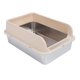 thumbnail image 1 of Caja De Para Gatos De Acero Inoxidable, Bandeja De Para Gatos Cerrada De Pared Alta, Bandeja De Metal Gruesa, Filtro Antioxidante Antiadherente, Fácil De Limpiar, Control De, 1 of 7