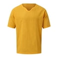 thumbnail image 4 of JTieacloth Mens Pocket T Shirts Multiple Pack Mens Summer Fashion Casual Linen Slub Solid Color V Neck Short Sleeve T Shirt, 4 of 6