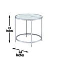 thumbnail image 3 of Steve Silver 24" Rayne Faux White Marble Top Round End Table, 3 of 4