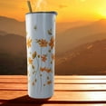 thumbnail image 3 of Bee Tumbler-Bee Gifts for Women-Bee Decor Summer Bee Flower Yellow Cute Sunflower Daisy Sunlight Bee Cups 20 Ounce With lid Stainless Steel Skinny Tumbler With Straw Coffee Travel Mug, 3 of 5