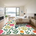 thumbnail image 3 of ODIKA 4'x6' Machine Washable Non-Slip Area Rug, Charming Hummingbird and Floral Patterned High Traffic Rug, Pink, 906293, 3 of 7