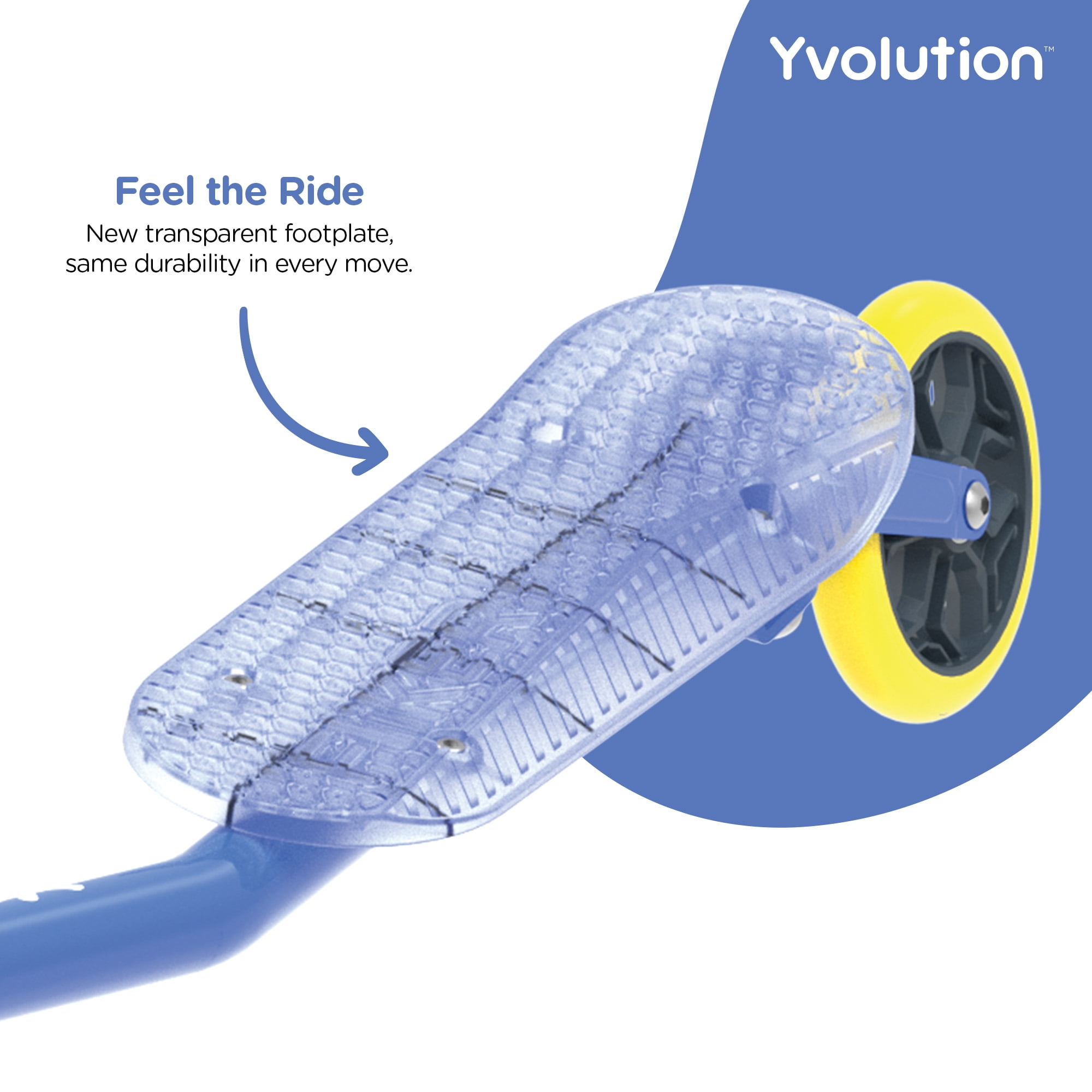 Yvolution Fliker Air A3 3 Wheels Kids Drift Wiggle Scooter for Boys and Girls Ages 7+ Years (Blue)