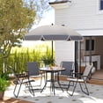 thumbnail image 2 of Outsunny Patio Dining Set with Umbrella, Folding Outdoor Patio Set, Grey, 2 of 10