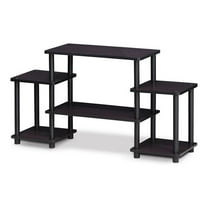 Pemberly Row Turn-N-Tube Wood Entertainment Center for TV up to 25" in Walnut