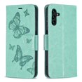 thumbnail image 4 of Wallet Case for Samsung Galaxy A53 5G, Butterflies Pattern Luxury PU Leather Card Slots Holder Magnetic Flip Folio Cover with Kickstand Soft Silicone Shockproof Protective Case,Green, 4 of 6