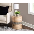 thumbnail image 4 of Linon Carys Bamboo Drum Table Natural and Black, 4 of 10