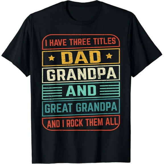 Mens Fathers Day Gift from Grandkids Dad Grandpa Great Grandpa Funny Cute Fathers Day T-shirt