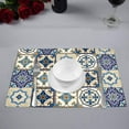 thumbnail image 2 of MKHERT Gorgeous Patchwork Moroccan Tile Placemats Table Mats for Dining Room Kitchen Table Decoration 12x18 inch,Set of 6, 2 of 4
