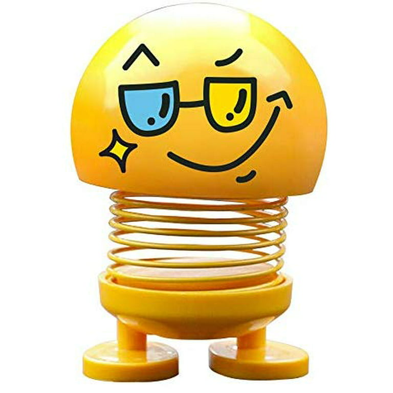 Shaking Head Toy Car Ornament Head Doll Cute Cartoon Funny Shaking Head  Robot Cute Car Dashboard Decoration Car (cool) Yellow