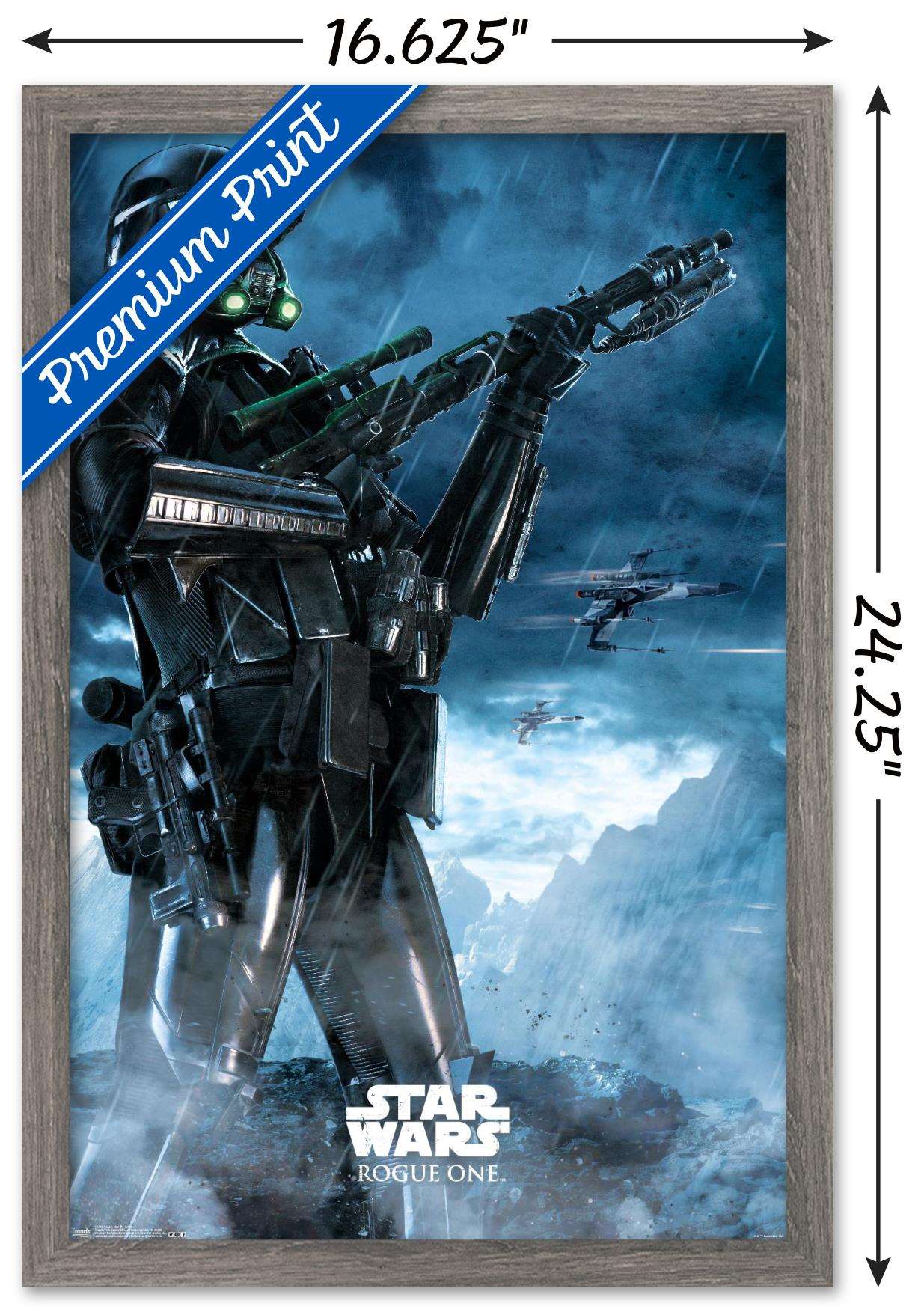 Star Wars: Rogue One - Storm Wall Poster, 14.725" x 22.375", Framed