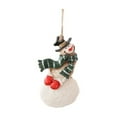 thumbnail image 3 of Winter Wonderland Christmas Snowman Ornament Resin Christmas Tree Decoration Indoor Outdoor Christmas Hanging Decoration, 3 of 6