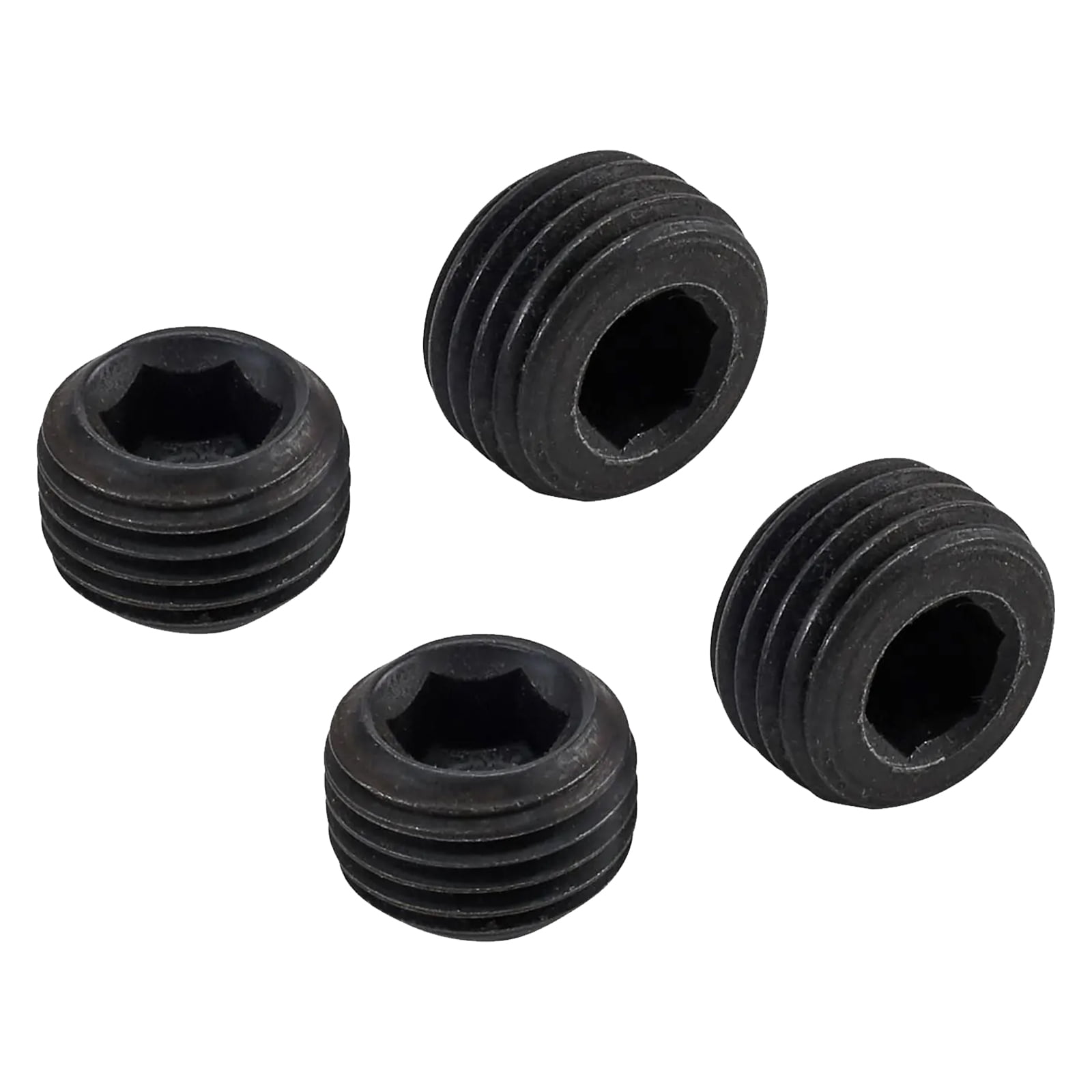 Master Cylinder Plugs, 1/2"20 & 9/16"18, Zinc Finish 4 Pack