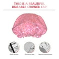 thumbnail image 4 of KLL Sparkly Pink Glitter Pattern Shower Cap & Bath Cap for Women,Reversible Oversized Waterproof Shower Caps for all Hair Lengths,Elastic Reusable Bathing Hair Cap, 4 of 7