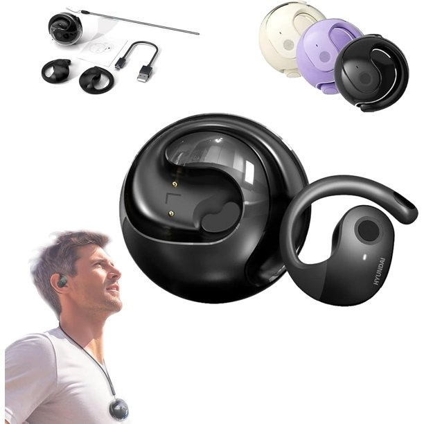 Audífonos Bluetooth con tecnología IA para conversaciones fluidas en 75 idiomas. Breezelly Translator, Breezelly Translator, Audífonos Bluetooth Hy-T26 Pro.