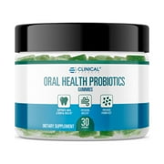 Clinical Effects Oral Health Probiotics Gummies - Oral Care, Dental Probiotics and Gut Health Supplement with Sweet Minty Flavor - 30 Gummies