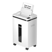 Acpouw 200-Sheet Auto Feed Micro Cut Paper Shredder for Office, 40Min Commercial Paper Shredder, P-5 Security, with 5.8Gal Bin, <60 dB Quiet, Anti-Jam
