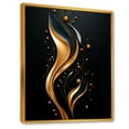 thumbnail image 2 of Designart "Golden Minimalistic Line Art in Black and Gold II" Abstract Framed Wall Art - Modern Gold Abstract Entryway Framed Wall Art Print, 2 of 6