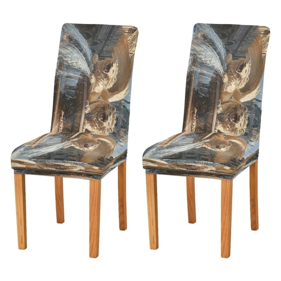 BZSMCE Chairs Slipcovers Dining Chair Covers Winged Lions Creative Pattern