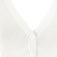 thumbnail image 4 of Urban CoCo Women's Cropped Cardigan V-Neck Button Down Knitted Sweater 3/4 Sleeve, 4 of 6