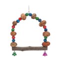 thumbnail image 2 of Bird Swing Toy, Parrots Swing Perch Chewing Standing Healthy With Bells For Parakeet For Cockatiel S,L, 2 of 8