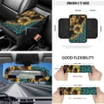 thumbnail image 5 of HUIACONG Sunflower Leopard Car Interior Accessories Seat Covers for Car Car Wheel Protector Auto Seat Belt Cover Car Garbage Can Car Organizer Rearview Mirror Cover Car Cup Coasters Key Chains 12 Pcs, 5 of 6